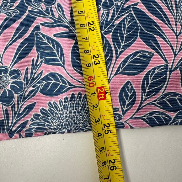 J. Crew x Abigail Borg Pink & Blue Floral 100% Silk Lined Skirt 34 x 25 Size 12 - Picture 8 of 8